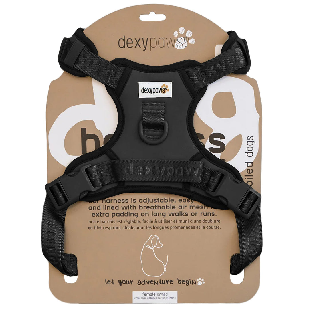 DEXYPAWS Harnais Imperméable Noir L