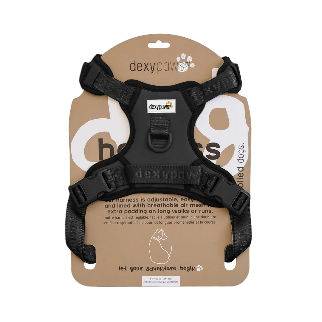 DEXYPAWS Harnais Imperméable Noir S