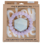 Voir l’image dans la galerie, DEXYPAWS Jouet Chat Duo Anneaux &amp; Forme Géo Lilas &amp; Bleu
