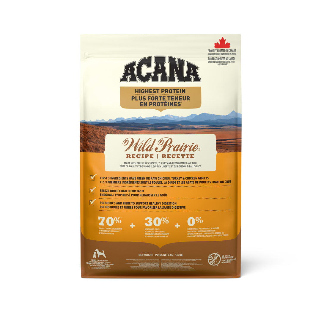ACANA Plus forte teneur en protéines Wild Prairie 6 kg