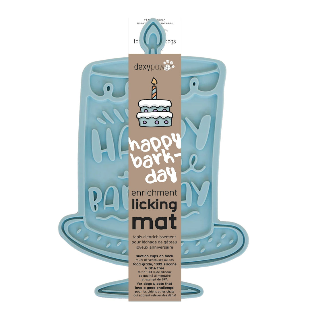 DEXYPAWS Tapis Léchange Forme de Gâteau de Fête Bleu