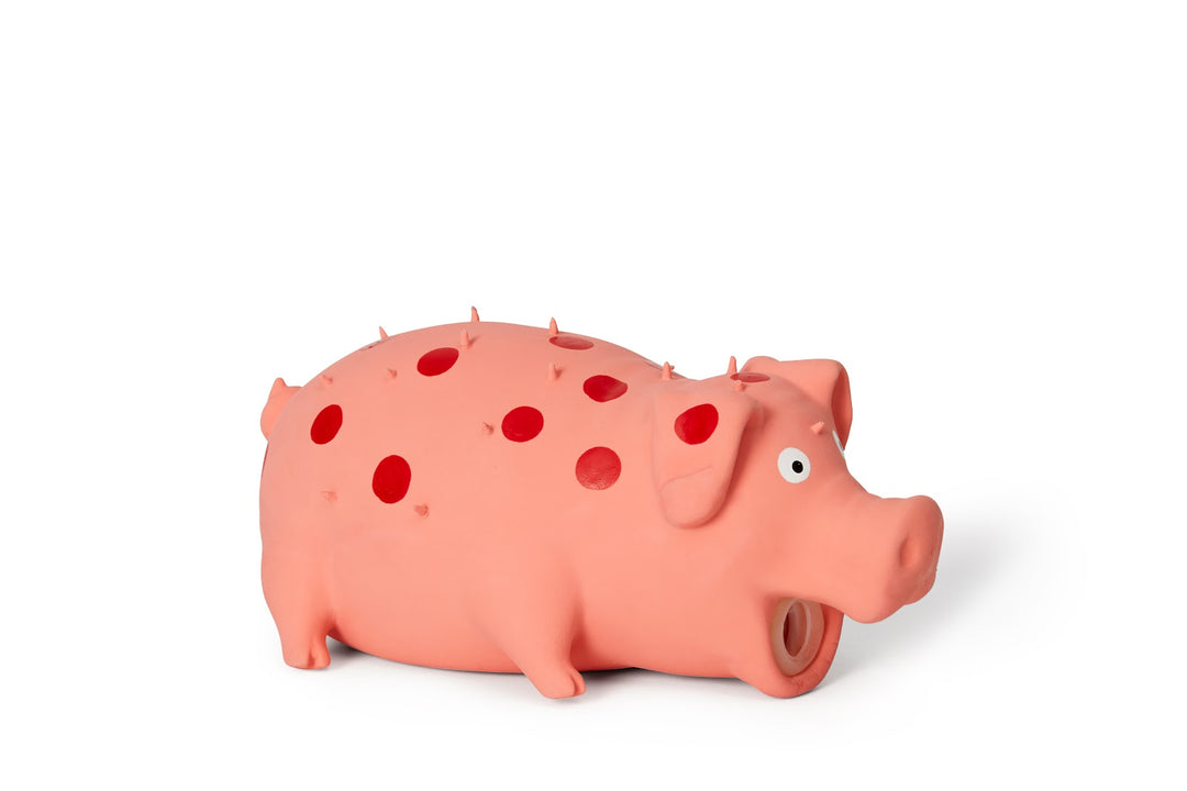 BUD'Z Jouet Chien Cochon à Pois Squeaker 8" Rose