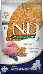 Voir l’image dans la galerie, N&amp;D GRAINS ANCESTRAUX Chiot MR &amp; GR Agneau &amp; Myrtille 12kg
