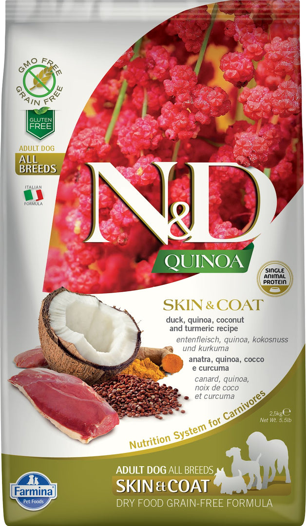 N&D QUINOA Chien Peau & Pelage Canard SG 2.5kg