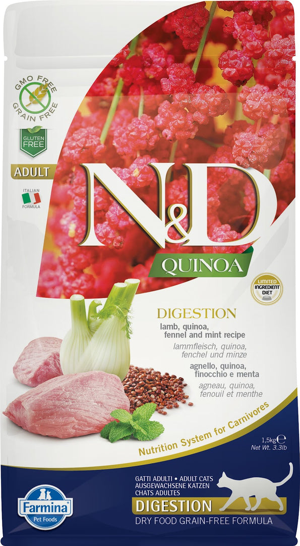 N&D QUINOA Chat Digestion Agneau SG 1.5kg
