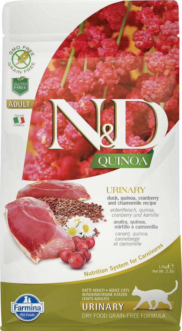 N&D QUINOA Chat Urinaire Canard SG 1.5kg