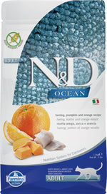 Voir l’image dans la galerie, N&amp;D OCÉAN Chat Hareng, Potiron &amp; Orange SG 1.5kg
