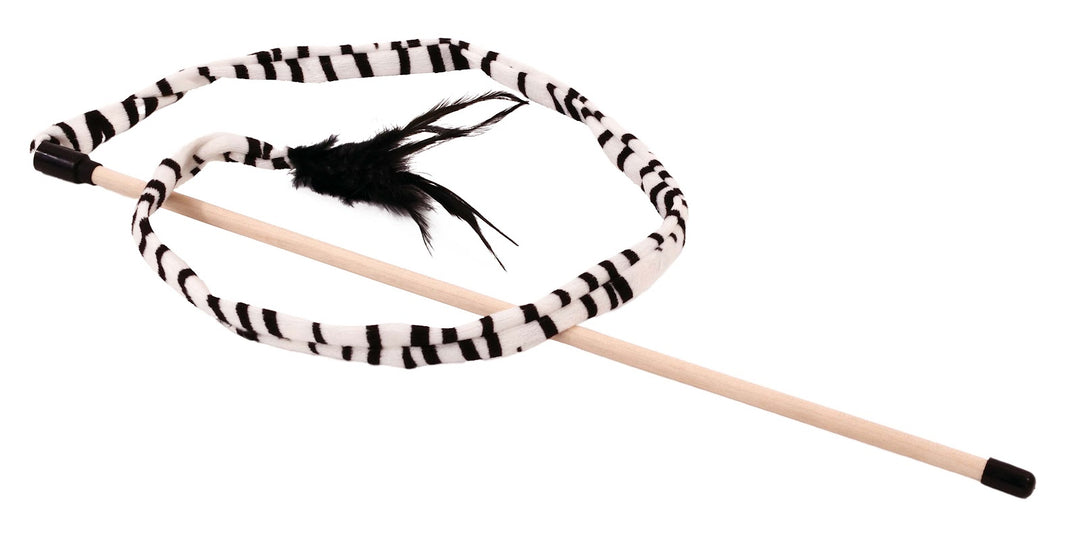 BUD'Z Jouet Chat Serpentin Zebré sur Bâton 49"