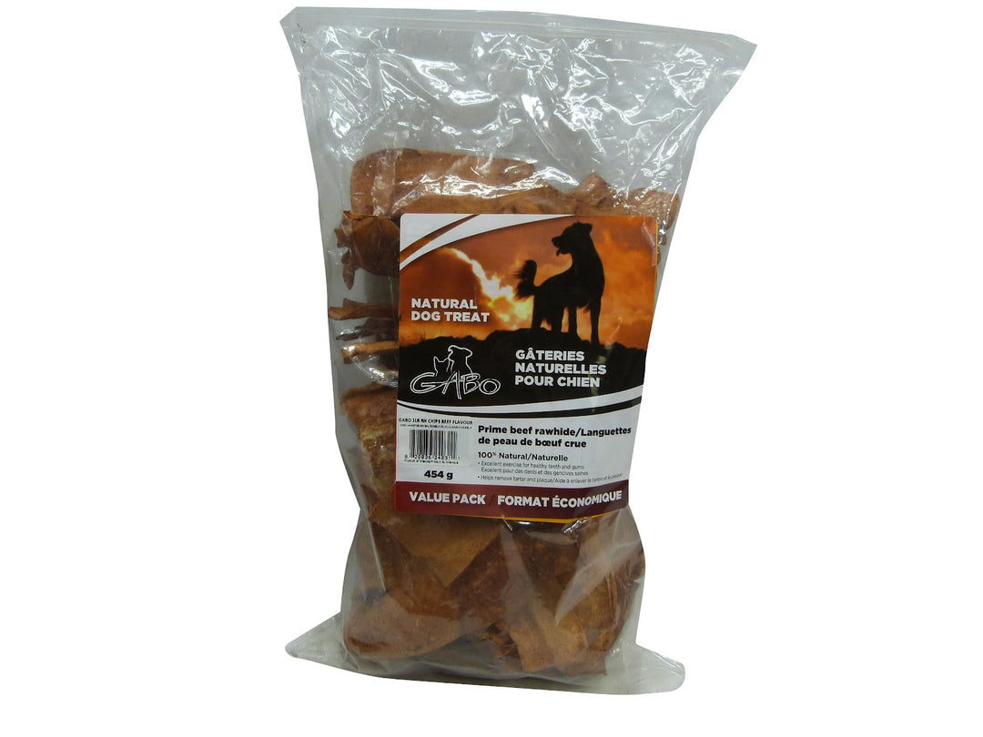 GABO Gâteries Chien Languettes Peau de Boeuf 454g