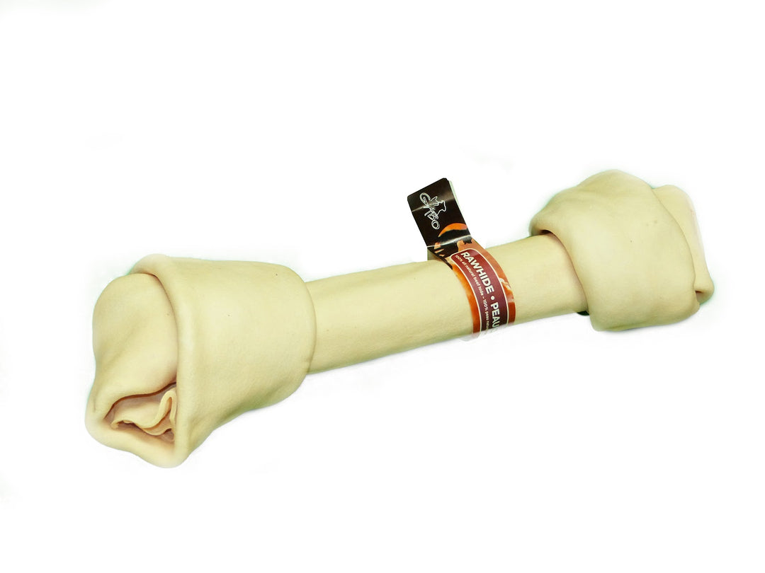 GABO Gâteries Chien Os Cuir Blanc 10-11"