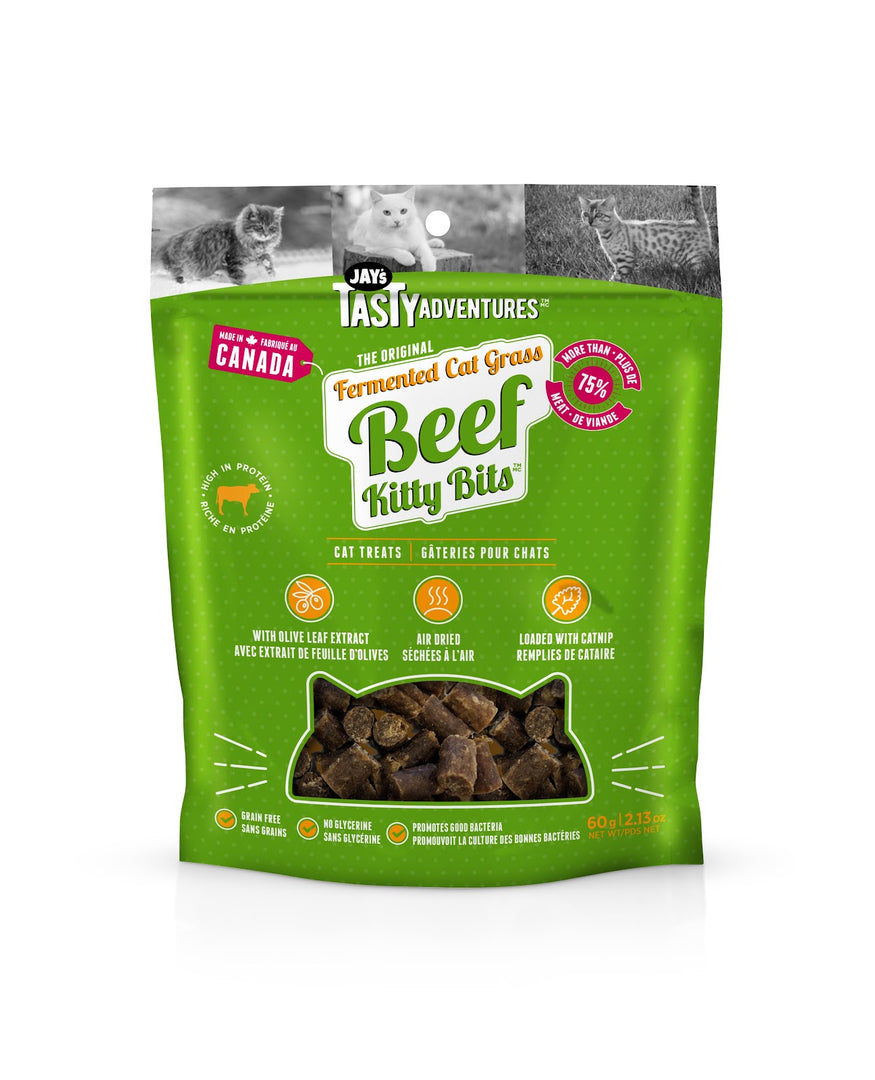 JAY'S KITTY BITS Gâteries Chat Boeuf 60g