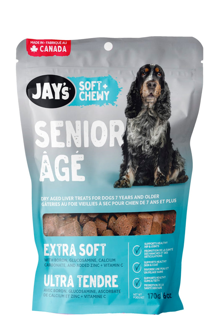 JAY'S SENIOR BITS Gâteries Chien Âgé Foie de Porc 170g