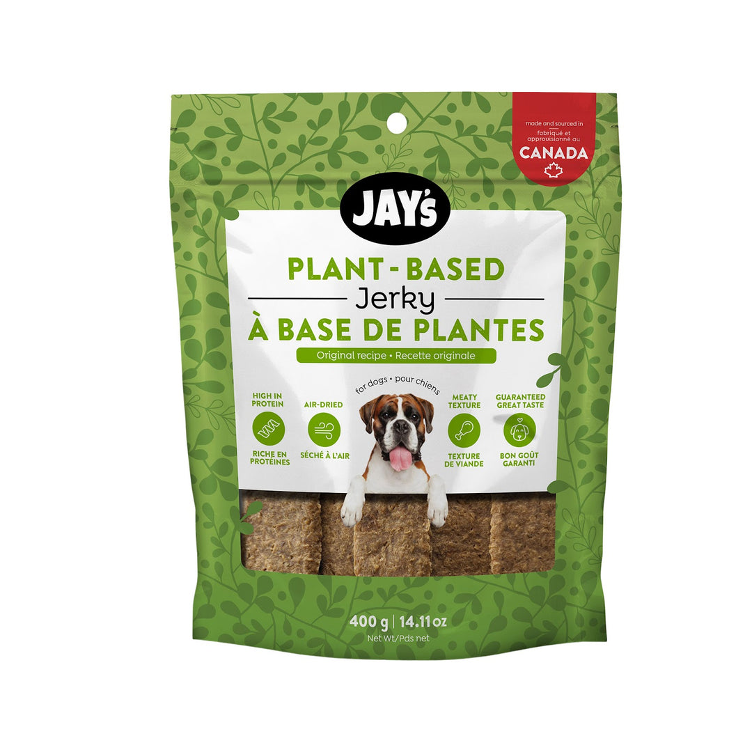 JAY'S TASTY Gâteries Chien Jerky à Base de Plantes 400g