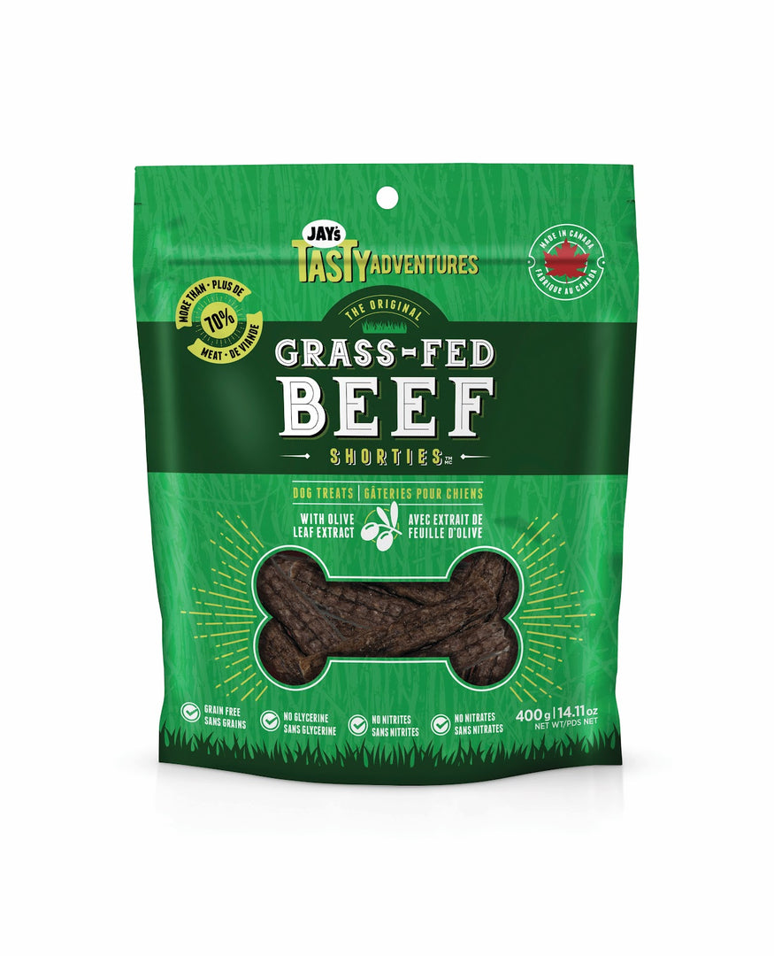 JAY'S TASTY Gâteries Chien Bâtonnets Shorties au Boeuf 400g