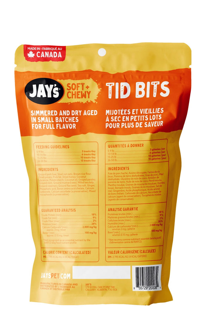 JAY'S TID BITS Gâteries Chien Foie de Porc 200g