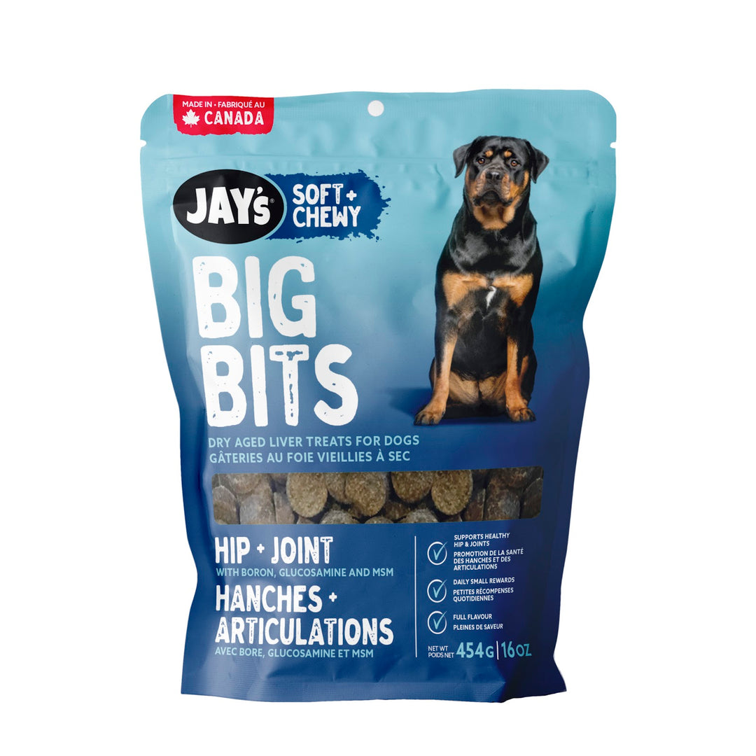 JAY'S BIG BITS Gâteries Chien Hanche & Articulation 454g