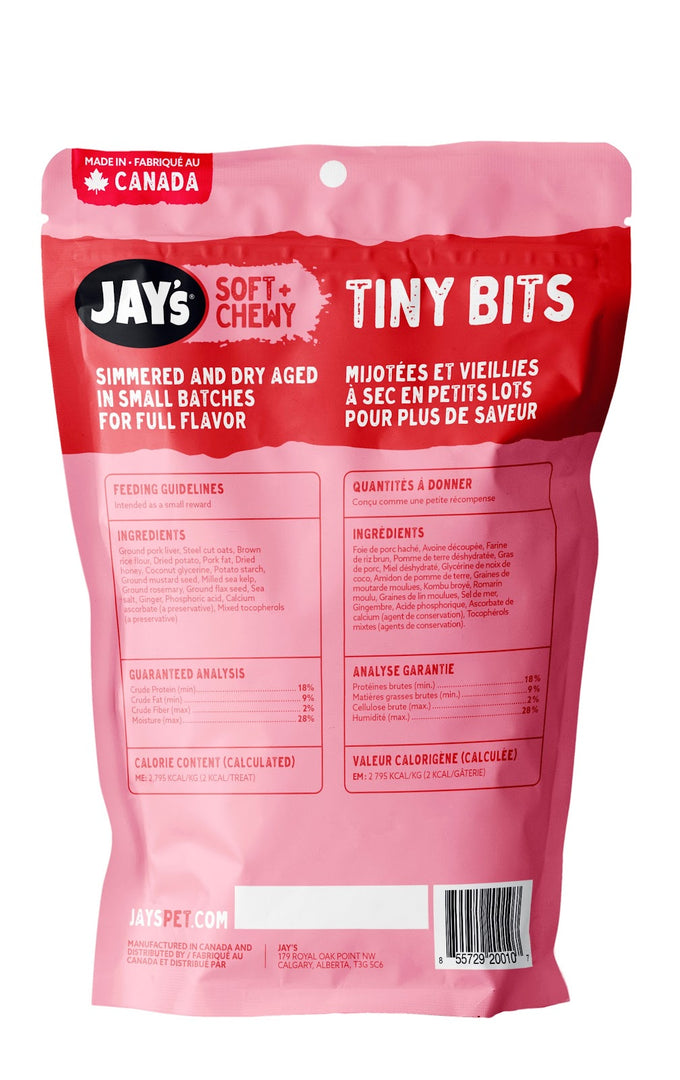 JAY'S TINY BITS Gâteries Chien Foie de Porc 200g