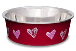 Voir l’image dans la galerie, LOVING PETS BELLA Chat Bol Rouge &amp; Coeur XS
