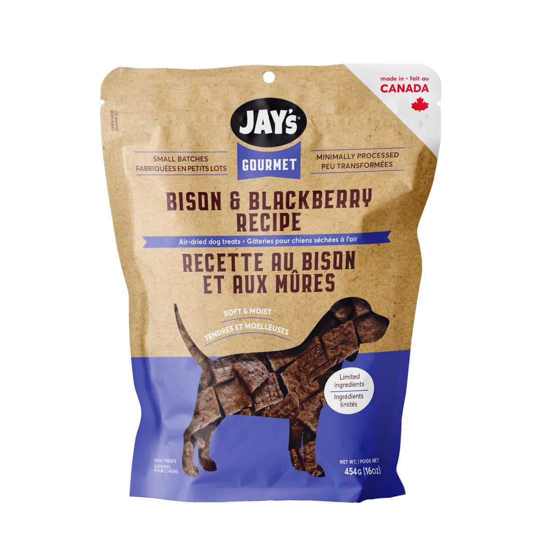 JAY'S GOURMET Gâteries Chien Bison & Mûres 454g