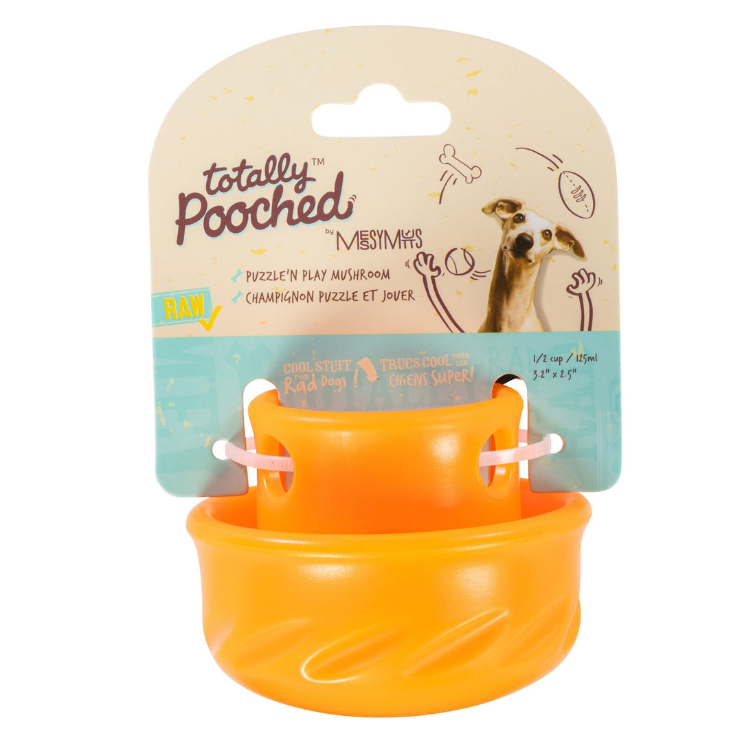 MESSY MUTTS Jouet Puzzle'N Play Champignon 2.5" Orange