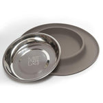Voir l’image dans la galerie, MESSY CATS Bol Simple Inox Base Silicone Gris
