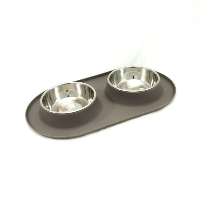 MESSY MUTTS Bol Double Inox Base XL Gris