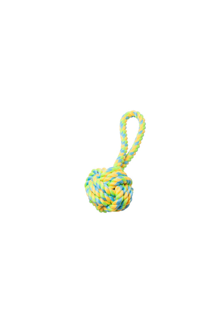 BUD'Z Jouet Chien Corde Boucle 7.5" Vert & Jaune