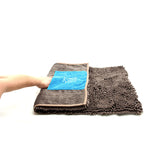 Voir l’image dans la galerie, MESSY MUTTS Serviette Microfibre Chenille Gris Pâle S
