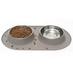 Voir l’image dans la galerie, MESSY MUTTS Bol Doubl Inox Base L Gris
