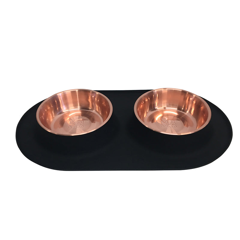 MESSY MUTTS Bol Double Inox Base L Cuivre