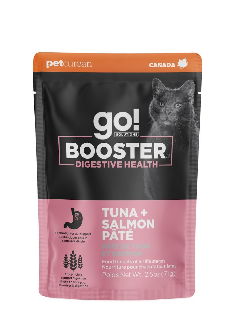 GO! BOOSTER Chat Pâté Santé Digestive, Thon & Saumon SG 71g