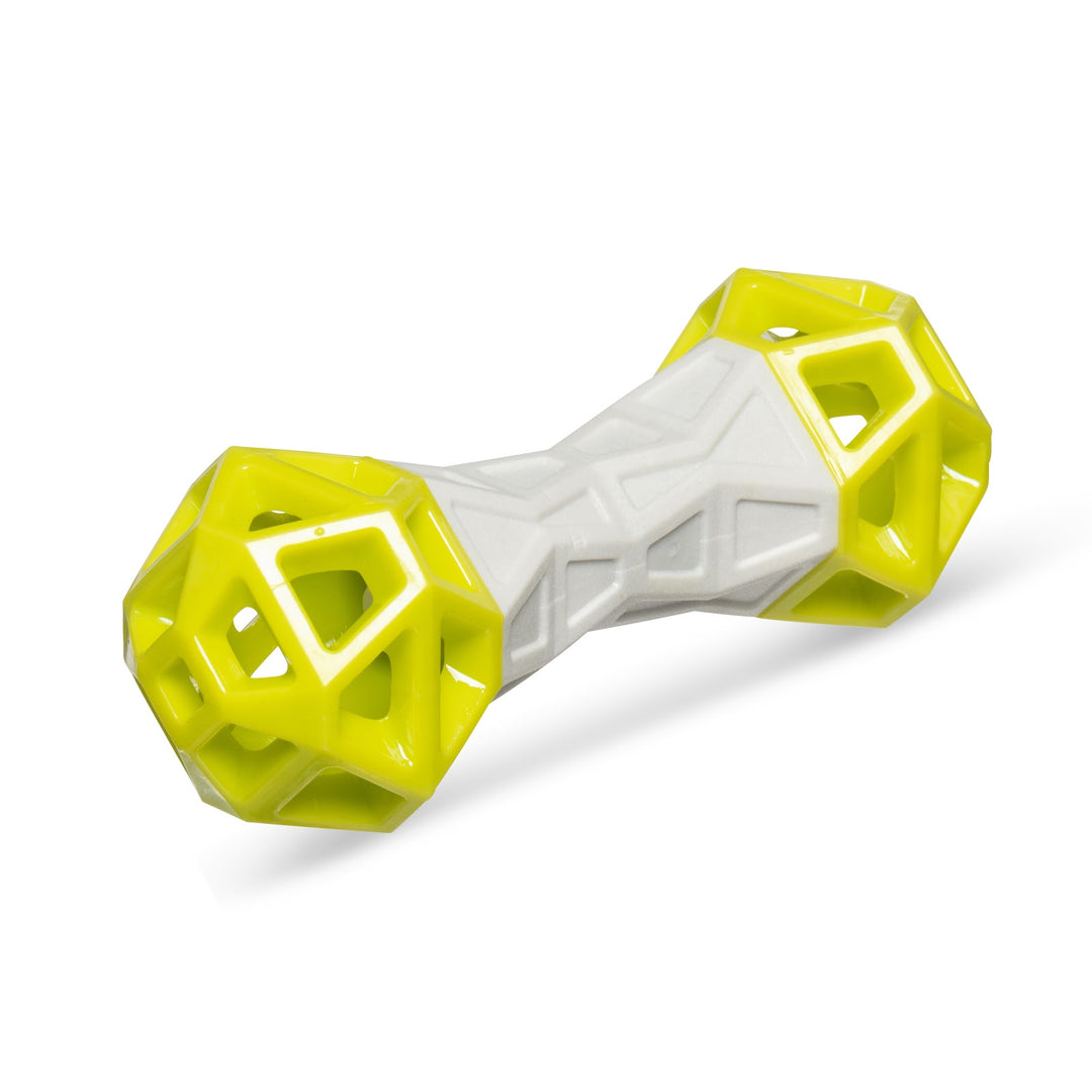 MESSY MUTTS Jouet Flex N' Squeak 7" Gris & Vert