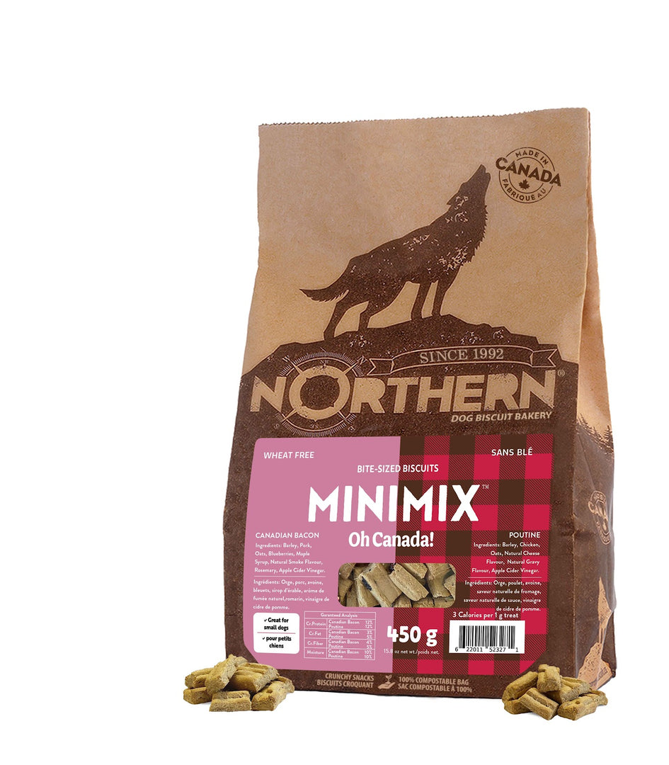 NORTHERN MINI MIX Gâteries Chien Bacon & Poutine 450g