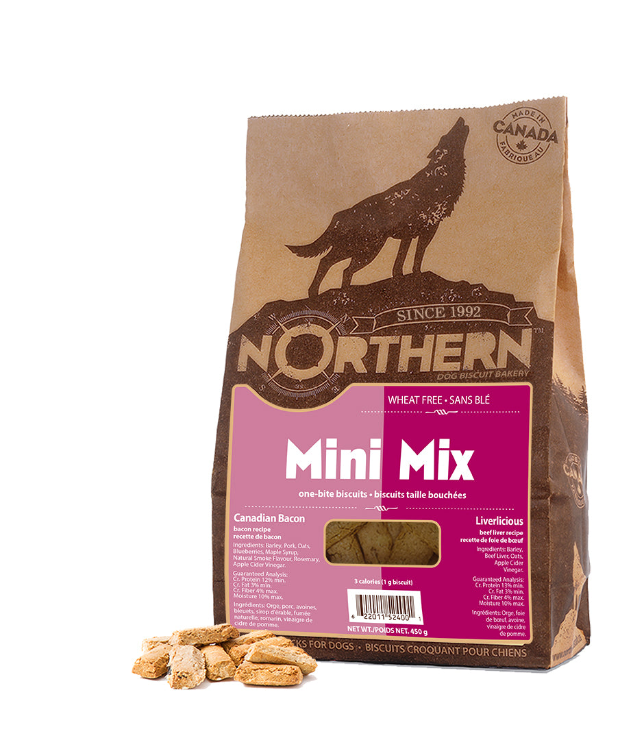NORTHERN MINI MIX Gâteries Chien Bacon & Foie 450g
