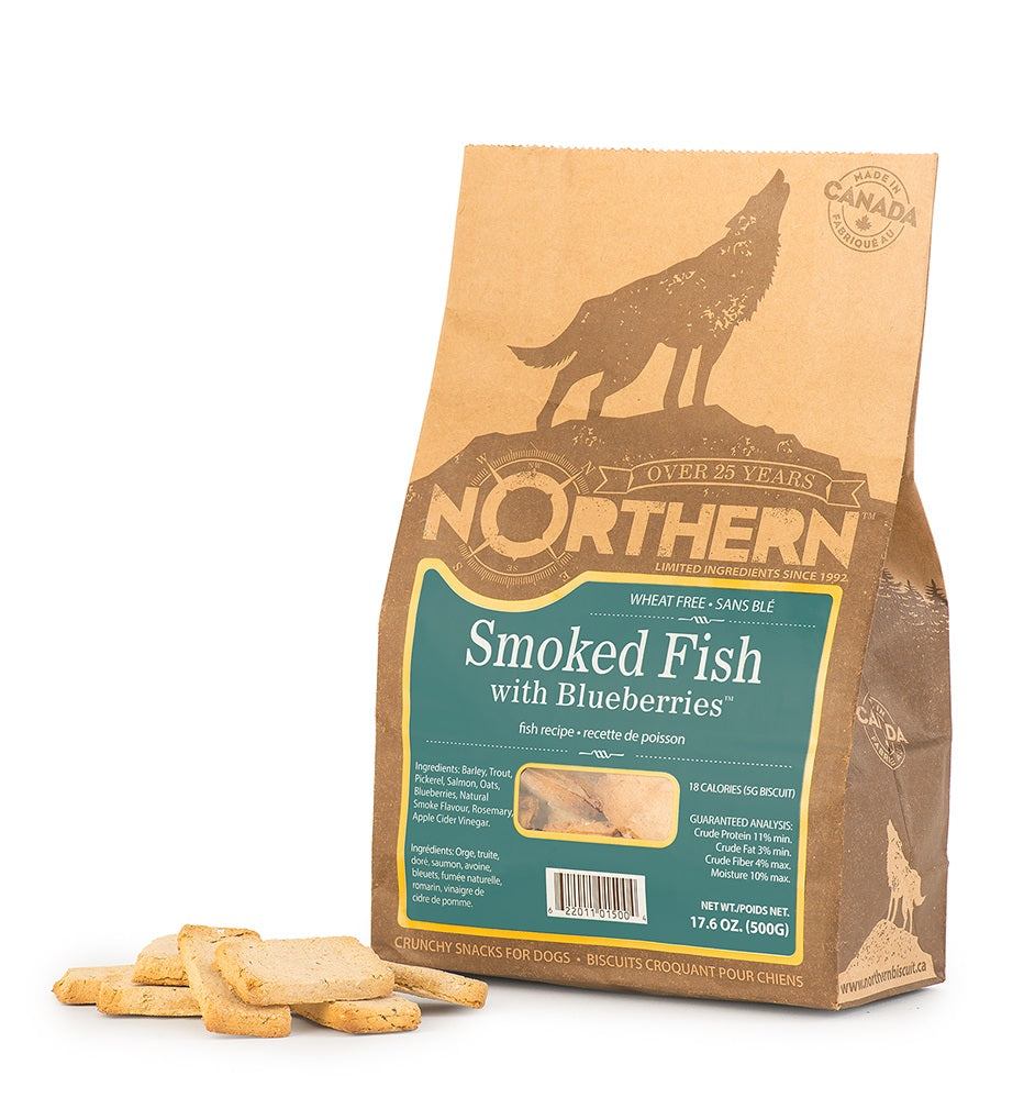 NORTHERN Gâteries Chien Poisson Fumé & Bleuets 500g