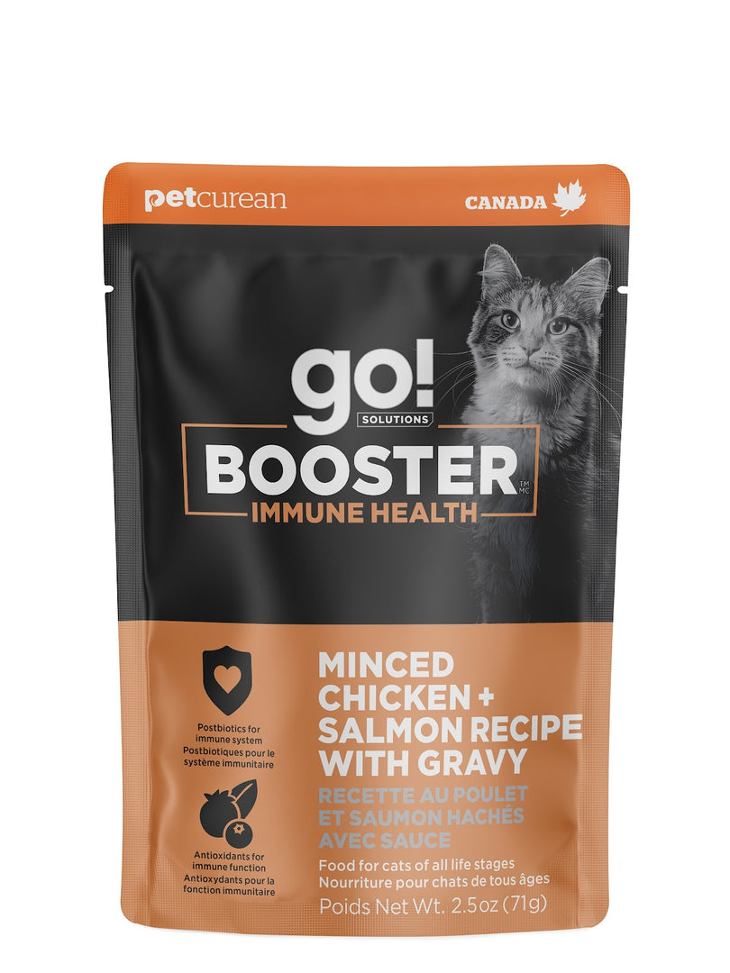 *GO! BOOSTER Chat Système Immunitaire, Poulet & Saumon en Sauce SG 71g