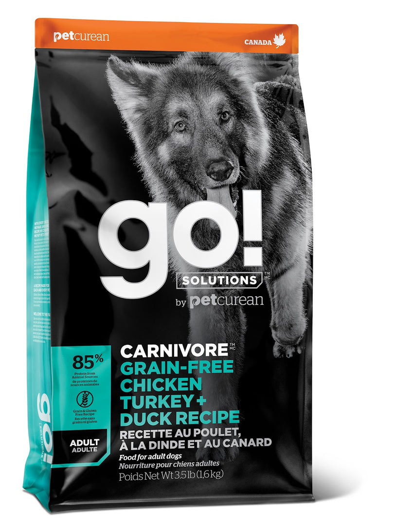 GO! CARNIVORE Chien Poulet, Dinde & Canard SG 1.59kg