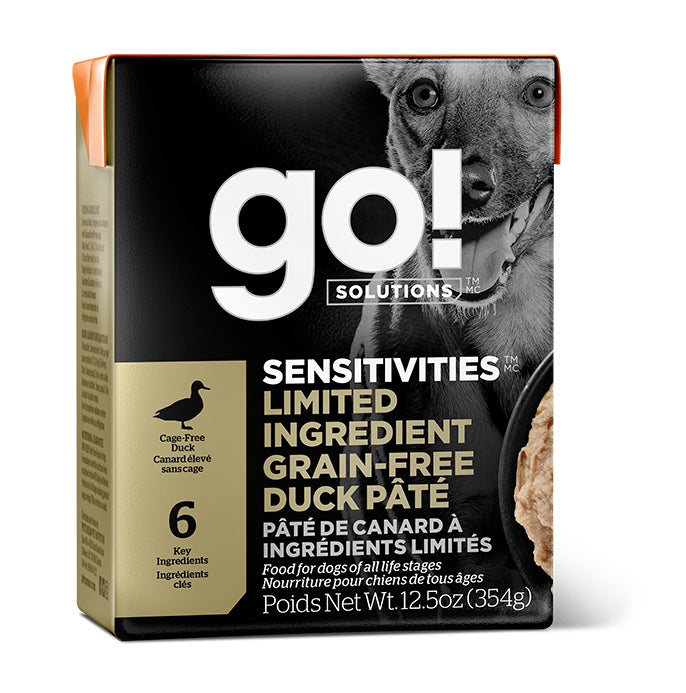 GO! SENSITIVITIES LID Chien Pâté Canard 354g