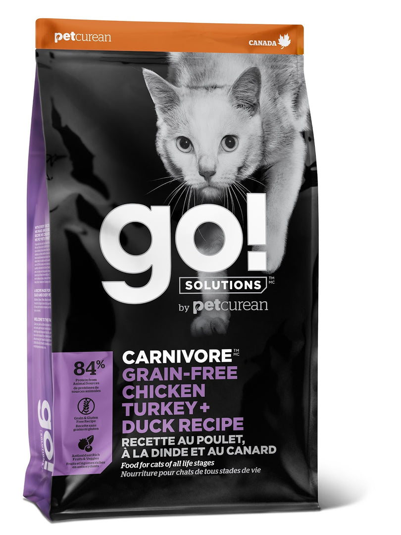 GO! CARNIVORE Chat Poulet, Dinde & Canard SG 3.63kg