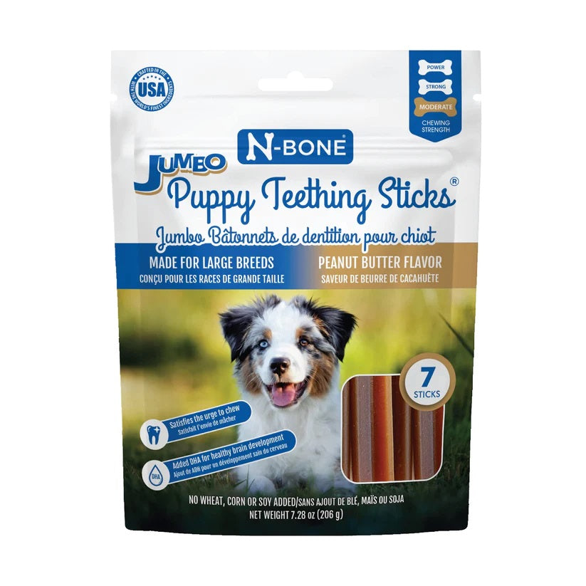 N-BONE Gâteries Chiot GR Bâtonnets Beurre de Cacahuète 206g