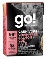 Voir l’image dans la galerie, GO! CARNIVORE Chat Tetra Pak Pâté Saumon &amp; Morue SG 182g
