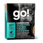 Voir l’image dans la galerie, GO! CARNIVORE Chien Ragoût Poulet, Dinde &amp; Canard SG 354g
