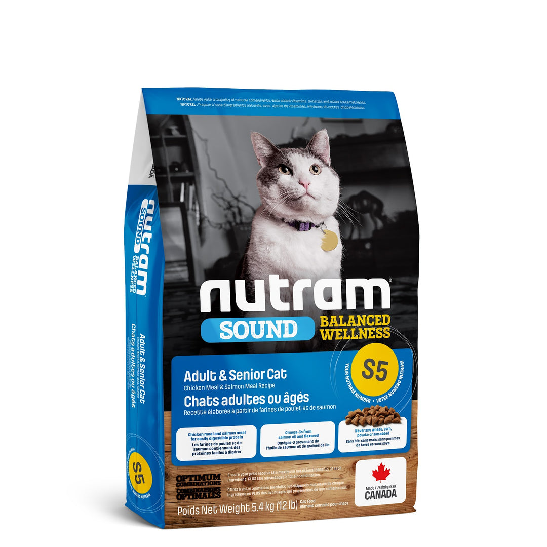 NUTRAM SOUND (S5) Chat Adulte ou Âgés 5.4kg