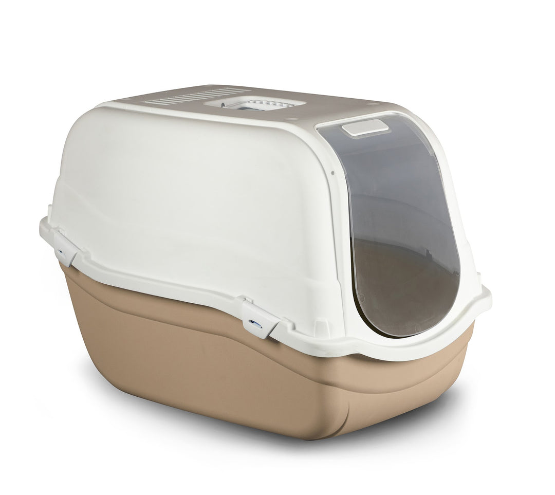 BERGAMO ROMEO Bac Litière Dome Maxi Beige & Crème