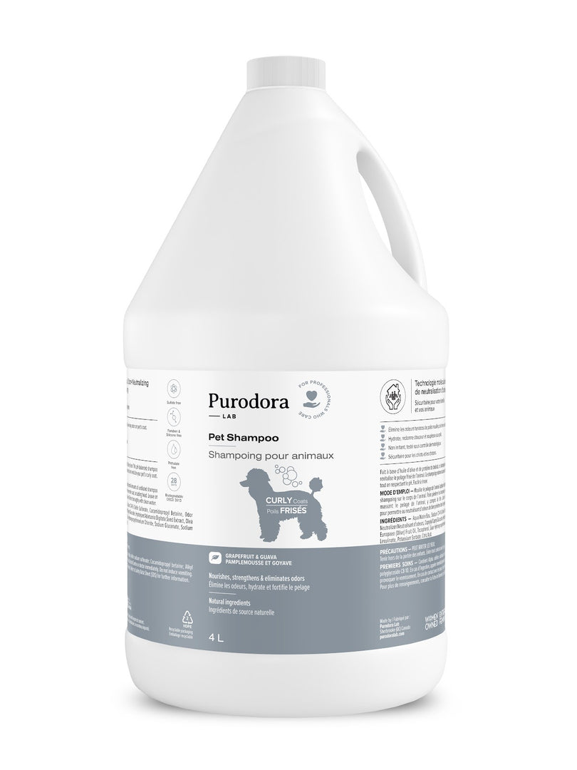 PURODORA Shampoing Hydratant Poils Frisés 4L
