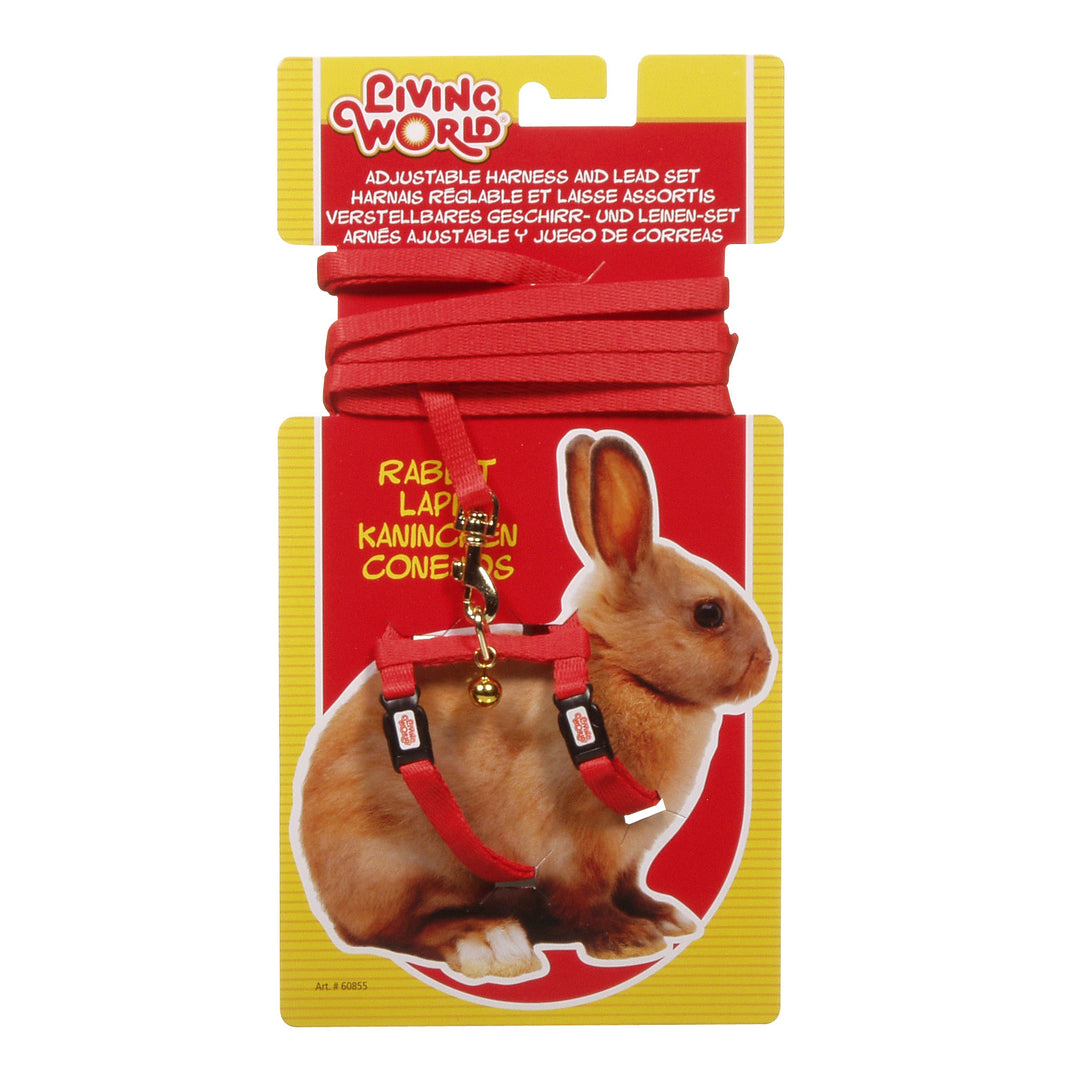 LW Laisse 48" & Harnais Lapin Rouge