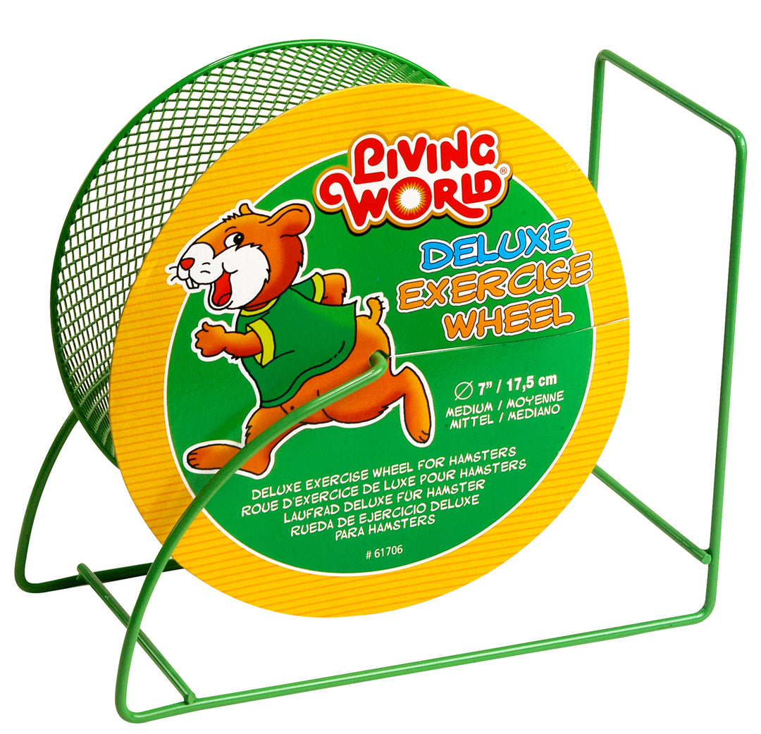 LW Jouet Rongeur Roue d'Exercise De Luxe Métal 7" Verte