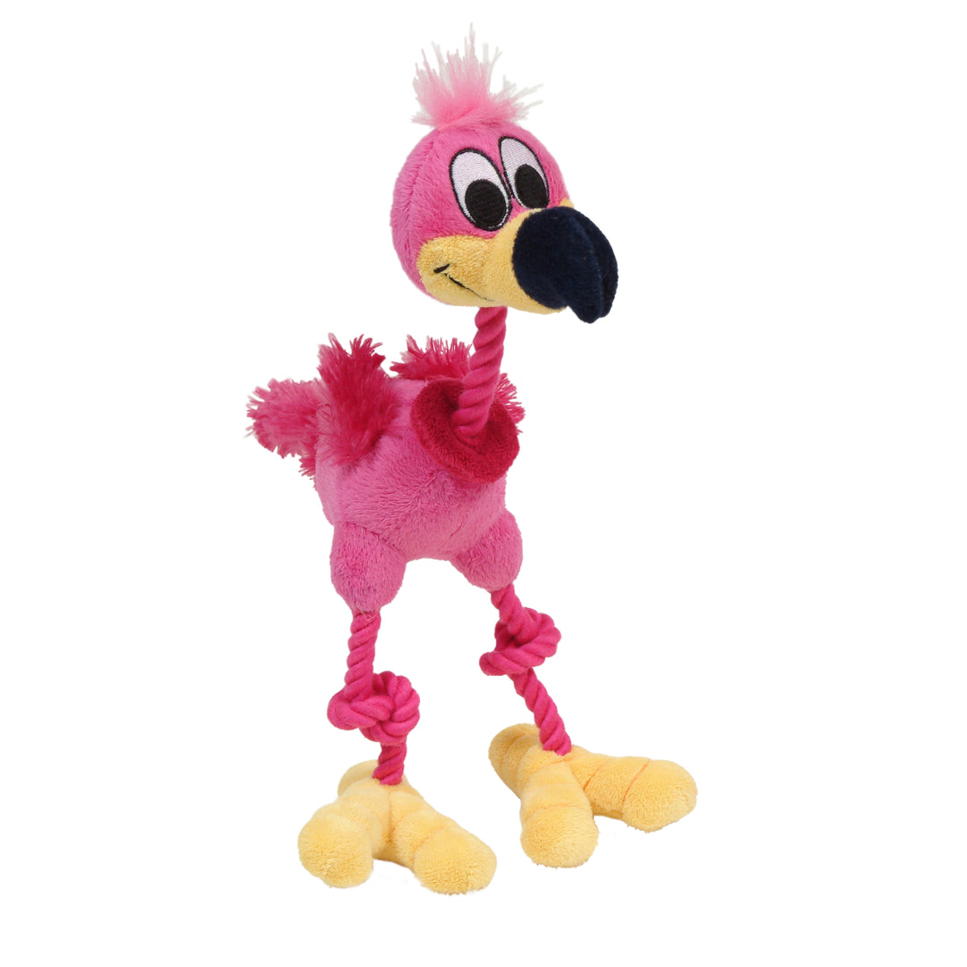 DOGIT PUPPY LUV Jouet Chien Flamant/Organe Sonore Rose 9"