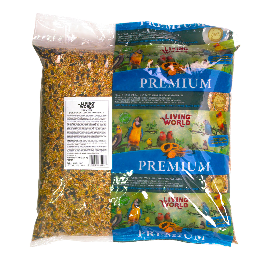 LW Nourriture Premium Calopsittes & Inséparables 9.1kg