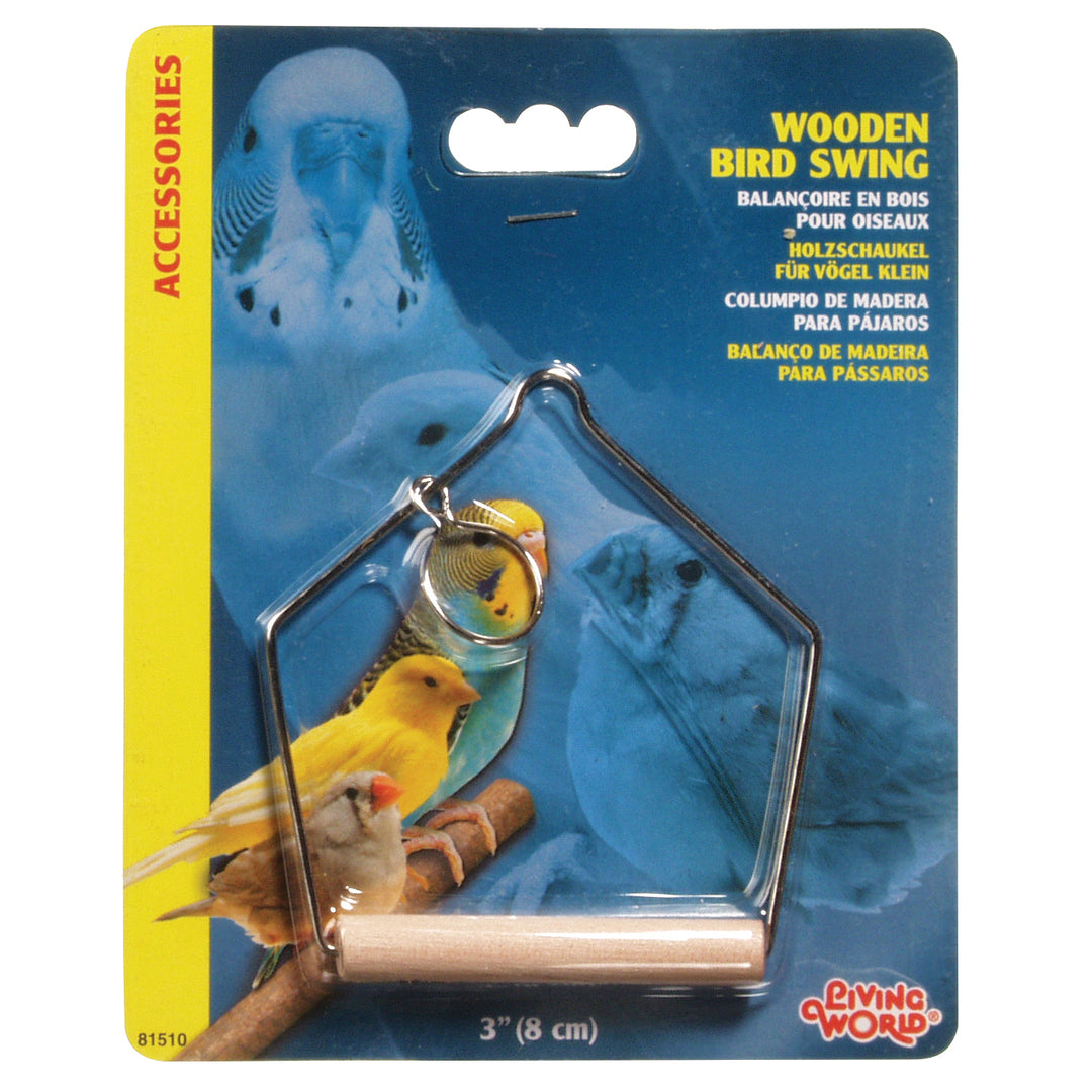 LW Balançoire en Bois S pour Oiseaux